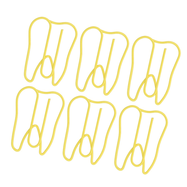 100 STK Papirclips Metal Multifunktionel Papir Memo Clip Bærbare kontorclips til dokument gul