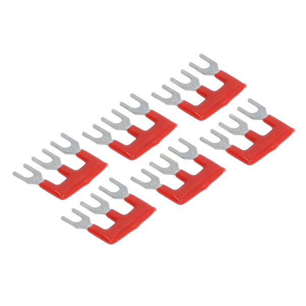 20st Jumper Block Terminal Strips Kopparledare PVC Shell Gaffel Typ Terminal Strips 400V 15A Röd TB 1503