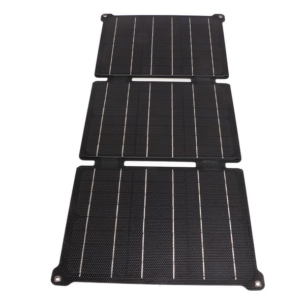21W 5V 12V ETFE Sammenleggbar Solcellepanel Lader Bærbar Telefon Power Bank Solcelleladerpakke