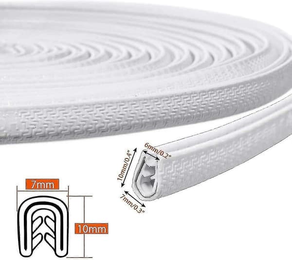 Car Door Edge Protector Strip - 5m U-shaped Rubber-Metal for Car and Boat