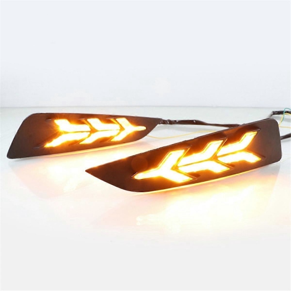 Til MG6 MG 6 17-19 LED Tågelygte Blinklys, Gul+Hvid+Blå