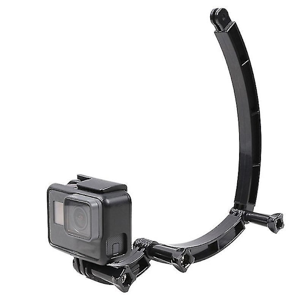 3-vejs Beslag Hjelm Arm Forlænger Buet Stang Selfie Stick Til 9 8 7 6 5 4k Uden Skrue-B10