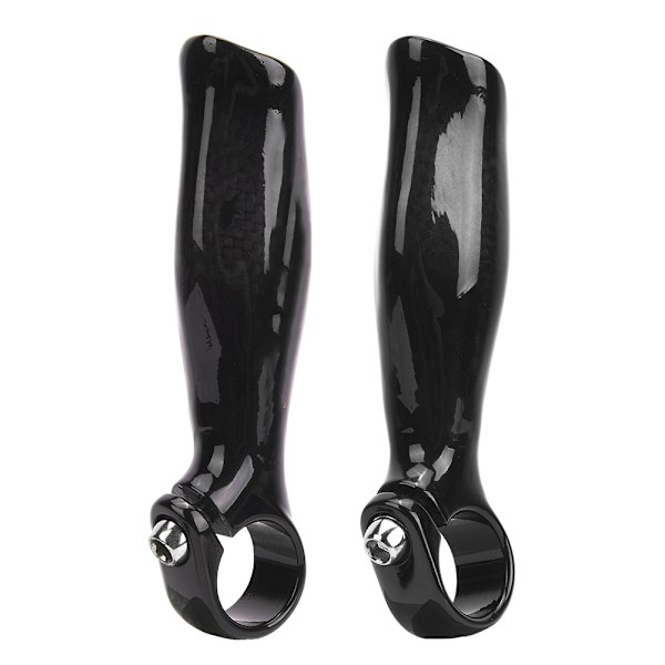 1 par karbonfiber sykkelhåndtak Grip sykkelstang ende styreender for terrengsyklerBright