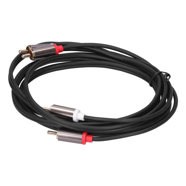 2RCA hann til 2RCA hannlydkabel gullbelagt dobbel for RCA-ledning for TV til forsterker2M/6.6ft