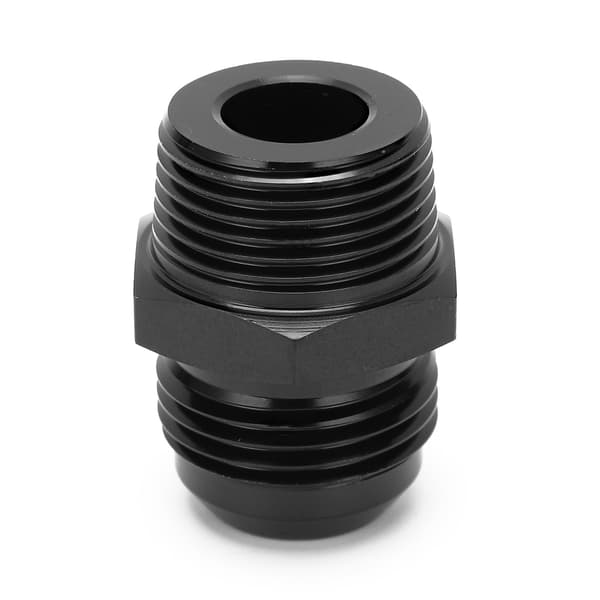 Brændstofledning 12AN til 3/4NPT Adapter Fitting Lige Sort Anodiseret Aluminium Erstatning