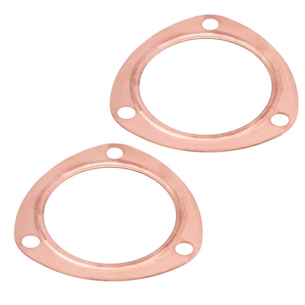 2st 3-tums Koppar Header Avgasgrenrör Packningar Återanvändbara för SBC BBC 302 350 454 383