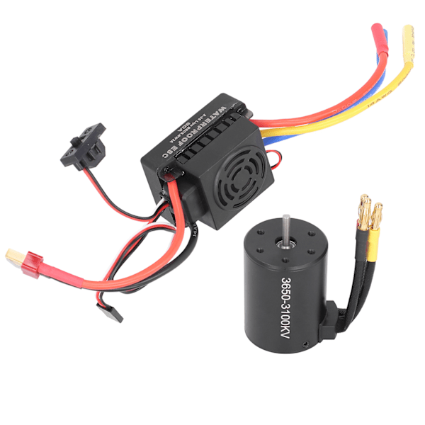 3650 Vattentät 3100KV Borstlös Motor 60A Borstlös ESC Delar Set för 1/10 RC Bil