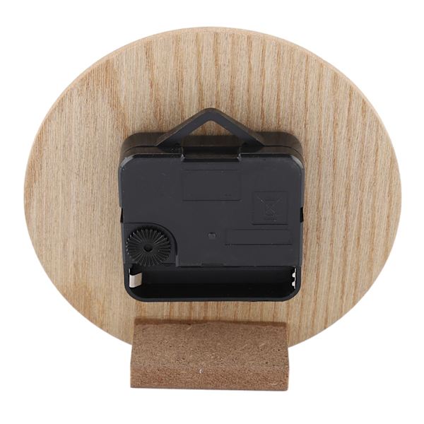 Vintage rundt træbord Skrivebord væg analog ur til stue soveværelse kontor (12cm)