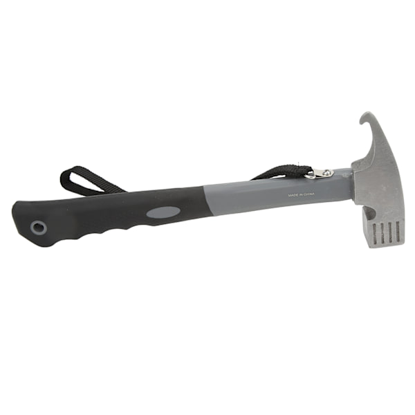 Camping Hammer Heavy Duty Bærbar Multifunktion Camping Telt Hammer med Trækker Forbindelsesledning til Udendørs Sort