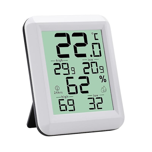 Hvidt trådløst termometer 58*75*19mm