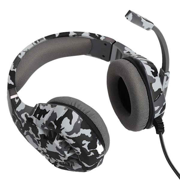 Kablet Gaming Hodetelefon Datamaskin Stereo Hodesett med LED Lys Mikrofon USB+3.5mm Port