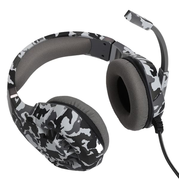 Kablet Gaming Hovedtelefon Computer Stereo Headset med LED Lys Mikrofon USB+3.5mm Port