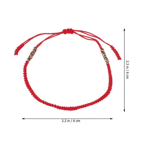 Red String Bracelet Adjustable Rope Bracelet Hand-Woven 1 Piece