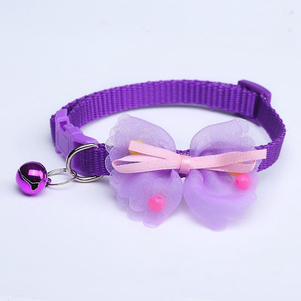 Set med 6 st Katt Halsband, Justerbar Längd 19cm-32cm Kattungehalsband, Katt- och Husdjurstillbehör
