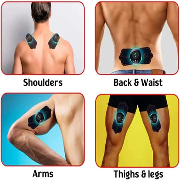 Bärbar Mini EMS Nackmassageapparat med 6 lägen - Lindrar tryck i nacke, axlar, rygg och midja 1 st
