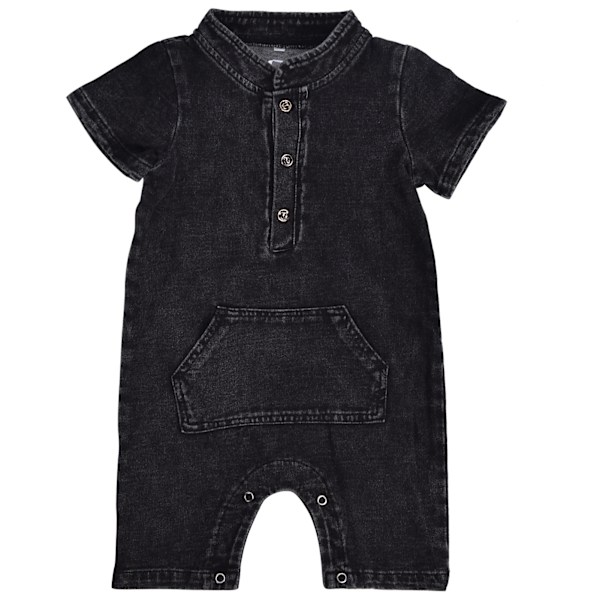 Baby Boy One‑Piece Romper Bodysuit Short Sleeve Summer Newborn Baby Infant ClothesGray 80cm / 31.5in