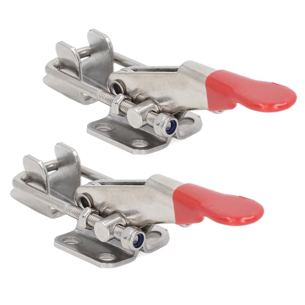 2 stk. Toggle Clamp Træklåse Justerbar Rustfrit Stål 400 lbs Kapacitet Sæt Kit