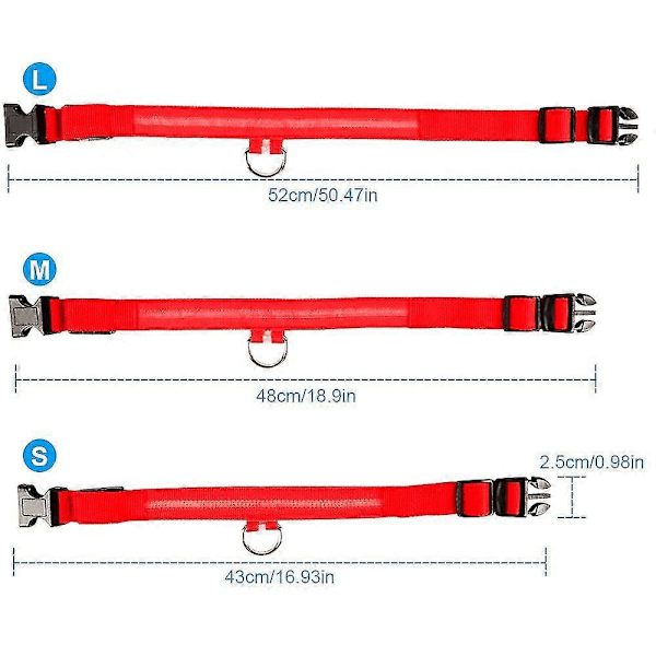 USB Ladattava LED Koiran Lemmikkipanta Vilkkuva Valoisa Turvallinen Yövalo S pinkki