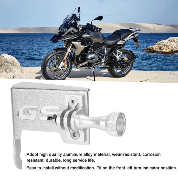 Actionkamerafäste Data Recorder Bracket Holder Motorcykelkonvertering för R1200 GS LC ADV14-18silver