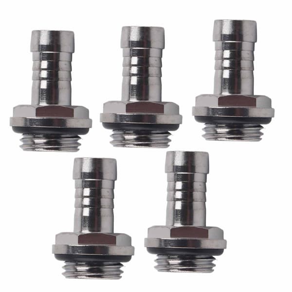 6 stk. PC Vandkøling TwoTouch Fitting G1/4 Gevind Barb Connector til Slange 9,2 mm
