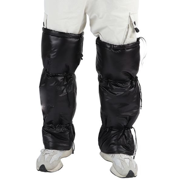 2 st varma knäskydd nylon fleece vindtäta ben knäskydd för snöcykling ridning skridskoåkning