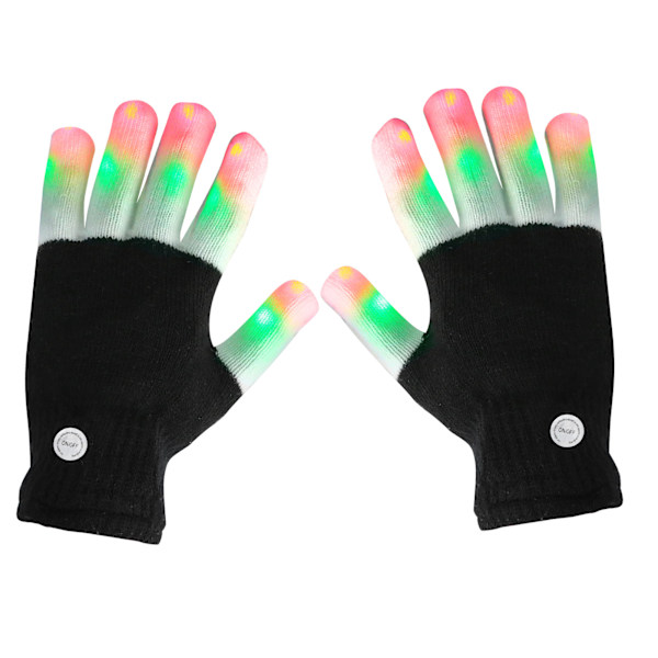 LED-hansker Fingerlys som blinker 6 moduser Pustende elektriske LED-blinkhansker
