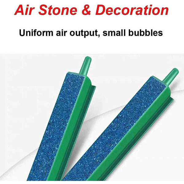 31,5 cm akvarieboblesett - 3-delt Air Stone Bubble Oxygen Diffuser Bar Kit