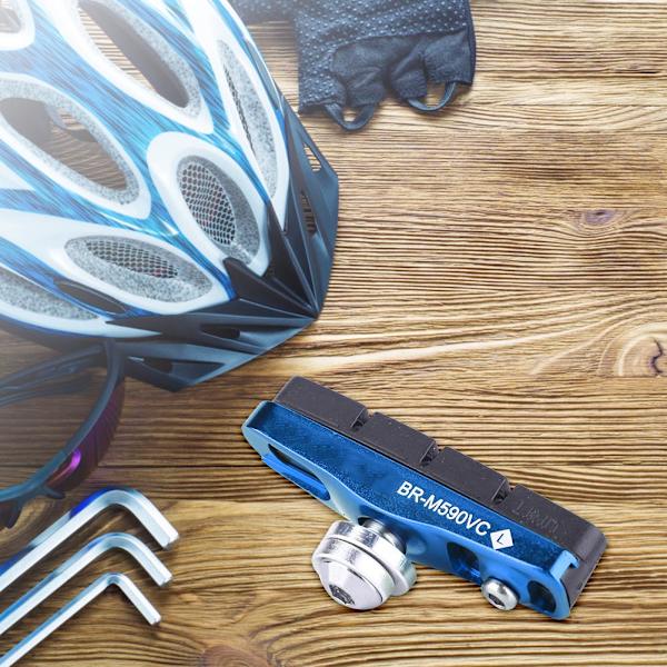 Mi.Xim 1 par cykelbromsbelägg hållare gummiklossar C-klämma (blå)