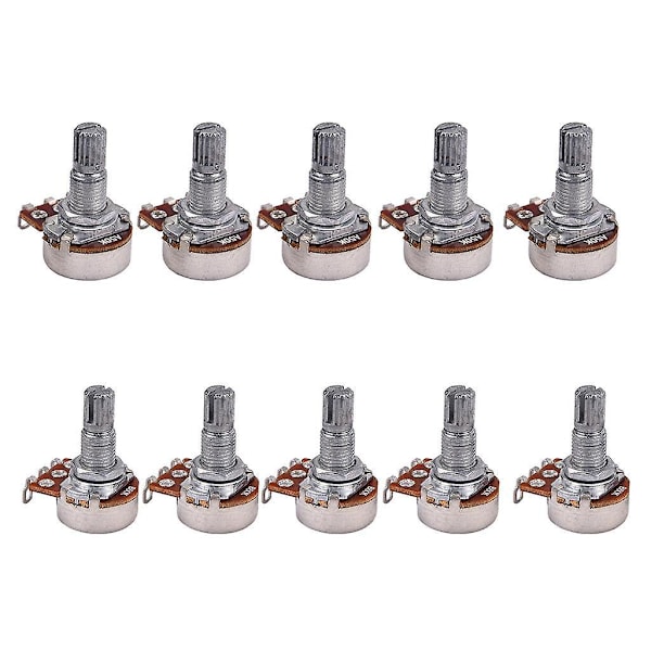 Gitarrpotentiometer A50K B50K Delad Axel Linjär Taper Volym Ton Pot