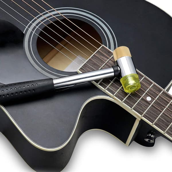 Gul Gitar Plast Hammer Messing Gummi Hode Ukulele Musikkinstrument Tilbehør