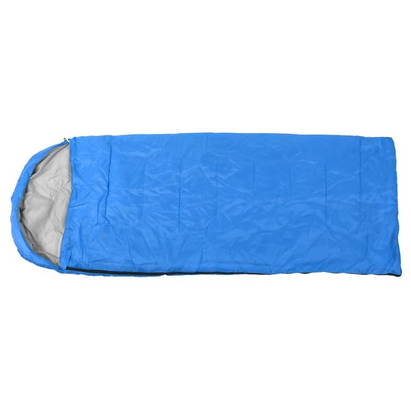 Vanntett sovepose for voksne med hette for camping, fotturer, backpacking, blå
