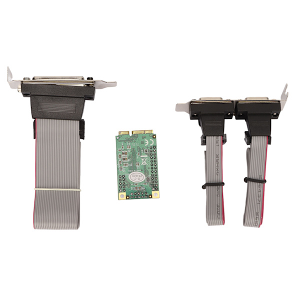 Mini PCIe Combo seriellt parallellt expansionskort 6 Gbs 2 RS 232-port 1 DP25-stift PCI Express till skrivare LPT-port expansionskort