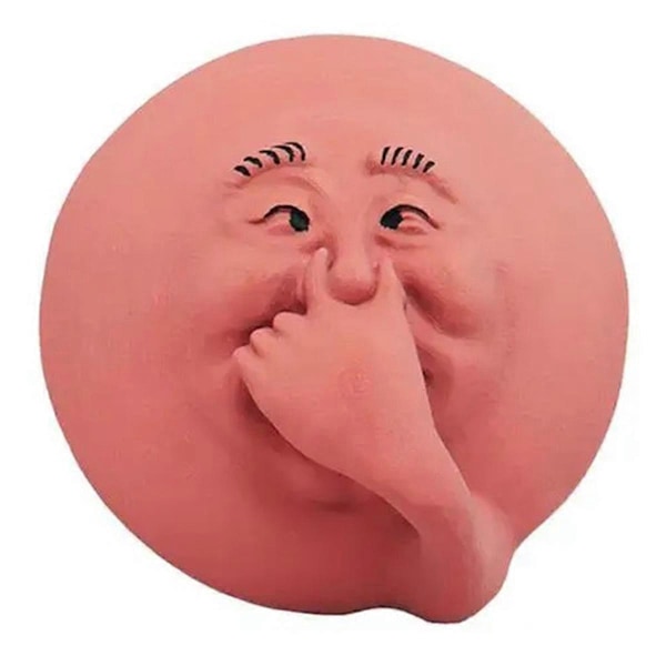 Sjovt Badeværelse Humoristisk Lugtende Ansigt Vægdekoration Harpiks Statue, 1 stk