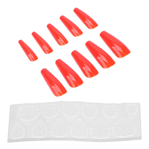 10 st rena färgade falska naglar kvinnor flickor utsökt fashionabla falska nagelspets manikyrverktyg N5354-06