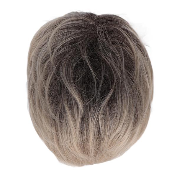 Kort parykk for kvinner Gradient Fluffy Syntetisk kvinner Kort rett hår Parykk med smell for daglig bruk Temafest Cosplay