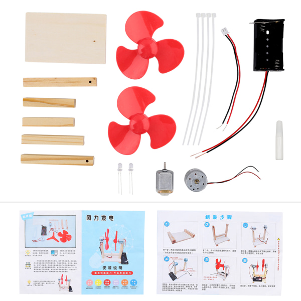 DIY Wind Generator Unikt Power Generator Kit Børn Pædagogisk legetøjssæt 1,5V