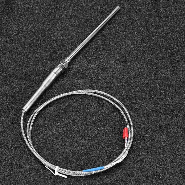 M8 Gänga Typ K Termoelement 100mm Sond Temperatursensor Kabel 0-400℃ (1 m)