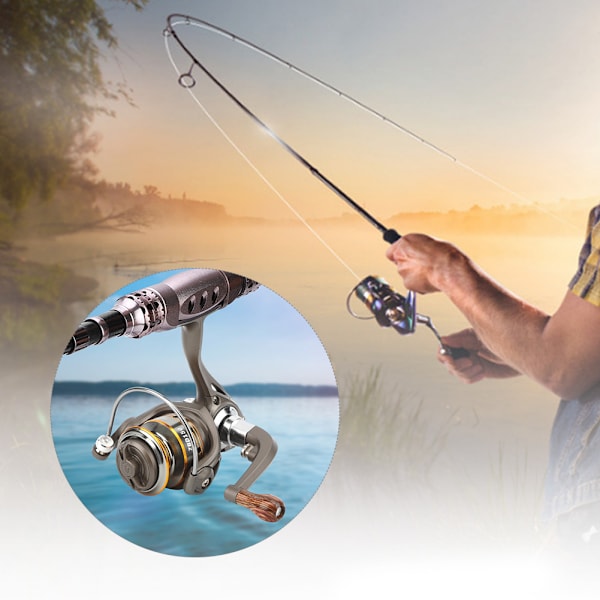 Bærbar alle metal holdbare 13+1BB lejer mini spinning hjul fiskeline hjul tilbehør (Mini 150)
