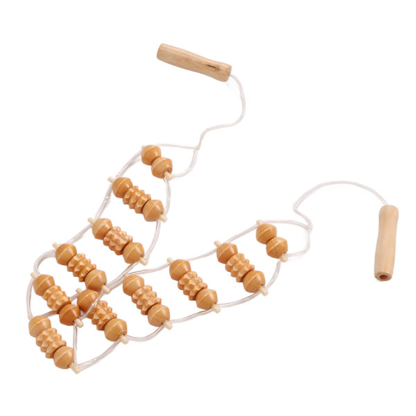 Trä Ryggmassage Roller Lymfdränage Träterapi Massageverktyg För Nacke Ben