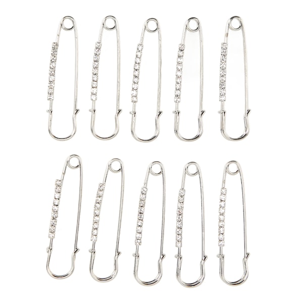 10 st Rhinestone Säkerhetsnålar Broscher för Kvinnor Retro Elegant Lätt att Matcha Säkerhetsnålar för Tröja Skjorta Klänning