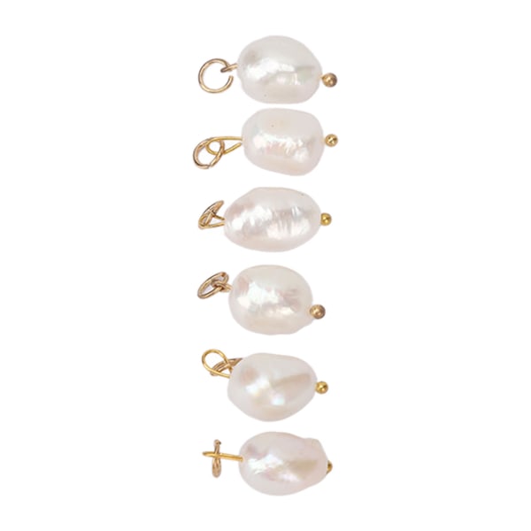 6 st Barockpärlhänge Sötvattensodlade pärlor för örhängen Halsband Dangle Nyckelring Att göra DIY Small Size