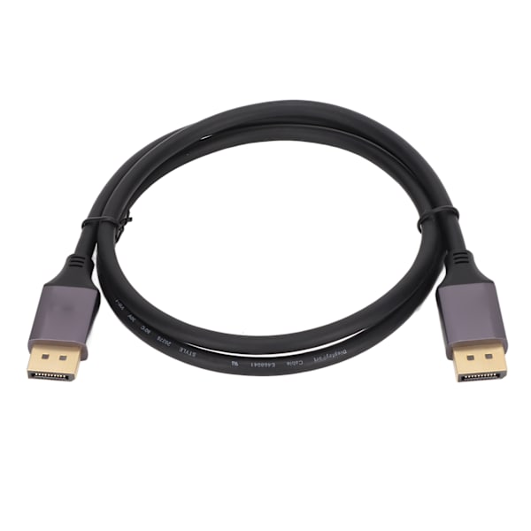 DisplayPort-kabel 8K 60HZ 4K 144HZ DP1.4 30AWG OD6.0mm Tovejs transmissionskabel1m
