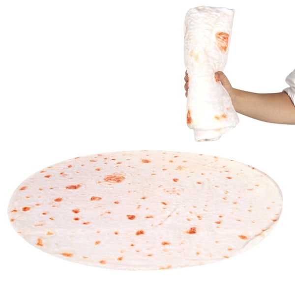 Burritos Tortilla Mönster Filt Flanell Mjuk Bekväm Filtfilt Sängkläder Tillbehör 127cm