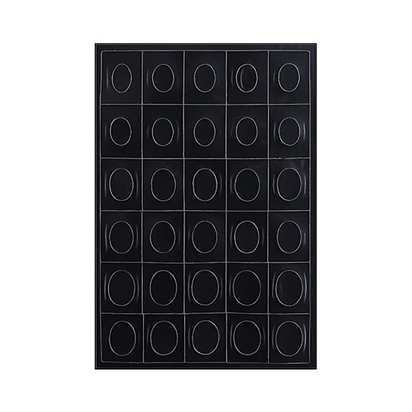 Negle-ædelstens stencil guider skabelon klistermærke gennemsigtig plast ark DIY manicure værktøj (oval)