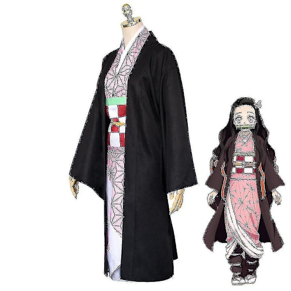 Anime Demon Slayer Tanjirou Nezuko Cosplay Costume Set for Kids