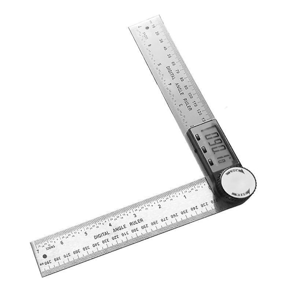Digital Vinkelmätare 0-360° Digital Inklinometer Rostfritt Stål Vinkelgradskiva Linjal med LCD-Display för Träbearbetning Konstruktion Reparation, 1 st