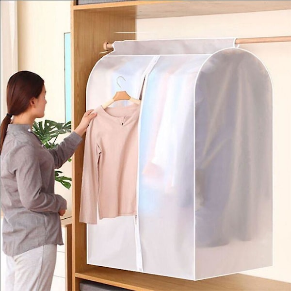 Klesposer Beskyttelsestrekk for Klesoppbevaring Støvtett Vanntett Langtidslagring for Skjorte Jakke Dress Frakker Beskyttelse (60