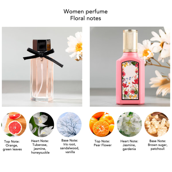 3 flasker 25ml Kvinder Langvarig Blomsterparfume Udsøgt forfriskende Let Duft Parfume Sæt til Dating