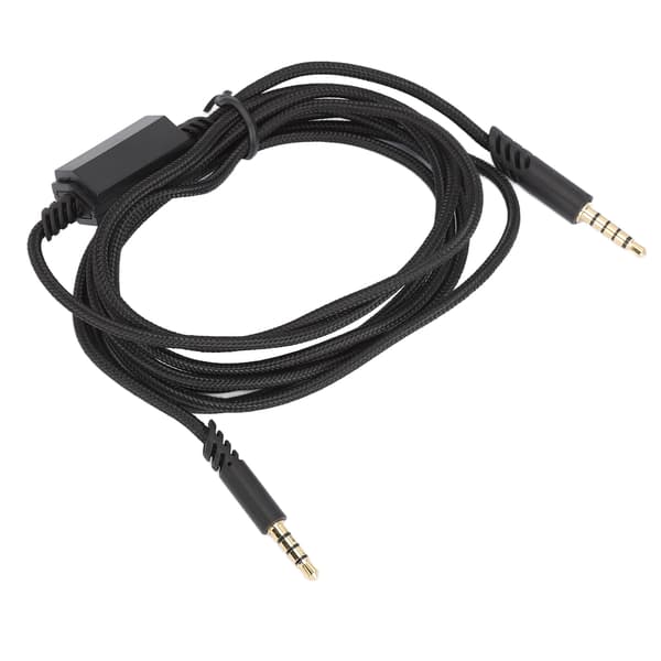 Gaming Headset Lydkabel Hovedtelefoner Udskiftningskabel med Lydløs Kontrolkontakt til Logitech til ASTRO A10 A40 TR Sort
