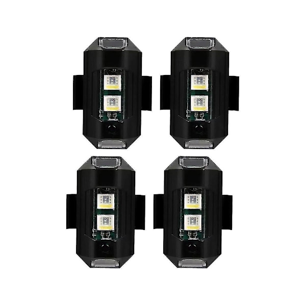 7 Farvede USB LED Drone Strobe Lys Sæt - Anti-kollision Cykel Baglygte til Natflyvning